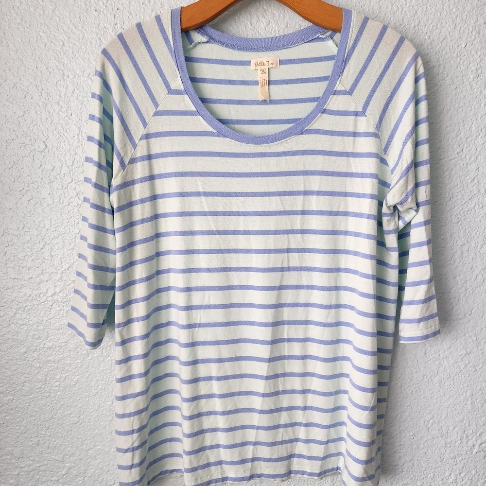 Matilda jane NWOT 3/ sleeve print stripes blouse bundle - Picture 2 of 16